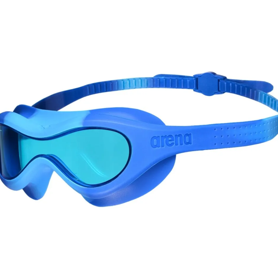 Zwembrillen|Zwembrillen < arena Spider Mask Kinderenzwemmasker - Lightblue/Blauw/Blauw