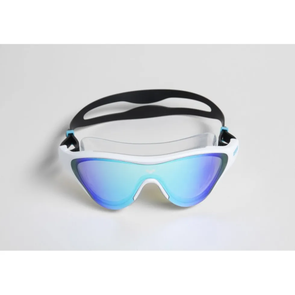 arena The One Mask Mirror Zwembril - Blauw/Wit/Zwart