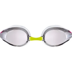 arena Tracks JR Mirror Zwembril Kinderen - Zilver/Wit/Fuchsia