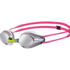 arena Tracks JR Mirror Zwembril Kinderen - Zilver/Wit/Fuchsia