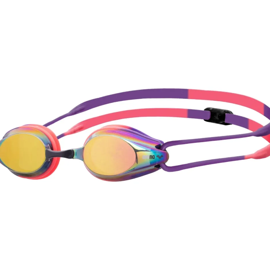 Zwembrillen|Zwembrillen < arena Tracks Mirror Zwembril - Copper/Plum/Bright Coral