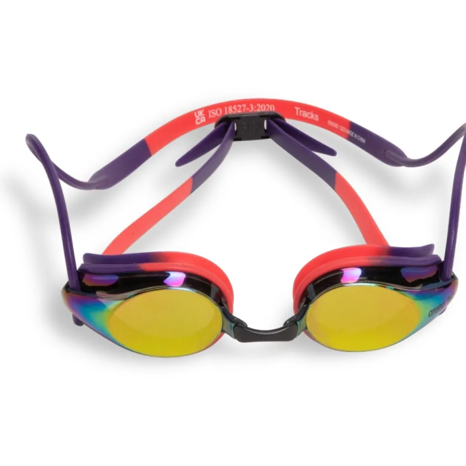 Zwembrillen|Zwembrillen < arena Tracks Mirror Zwembril - Copper/Plum/Bright Coral