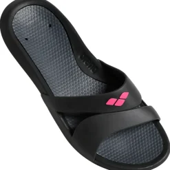 arena Nina Badslippers Dames - Black-Dark Grey-Black