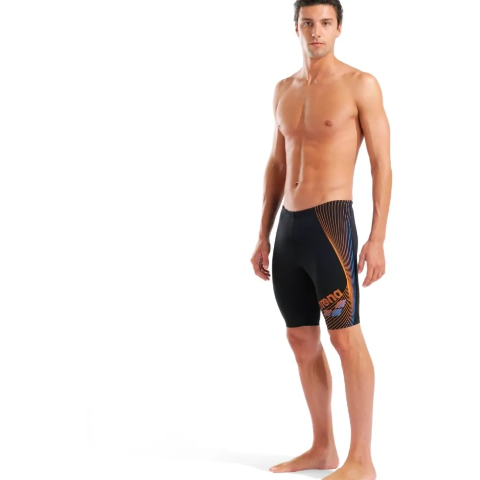 arena Performance Design Zwem Jammer Mannen - Black/Team Orange/Turquoise