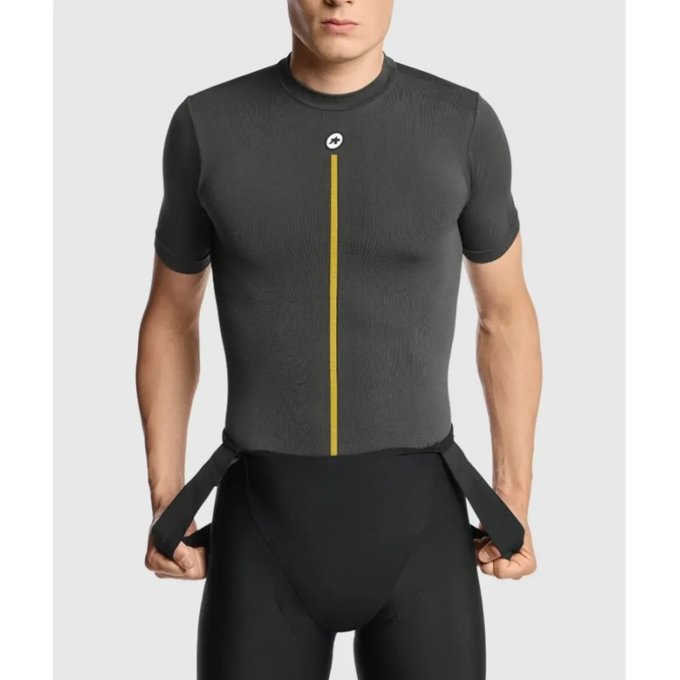 Assos P1 Lente Herfst Hemd met Korte Mouwen Heren - anthracite grey