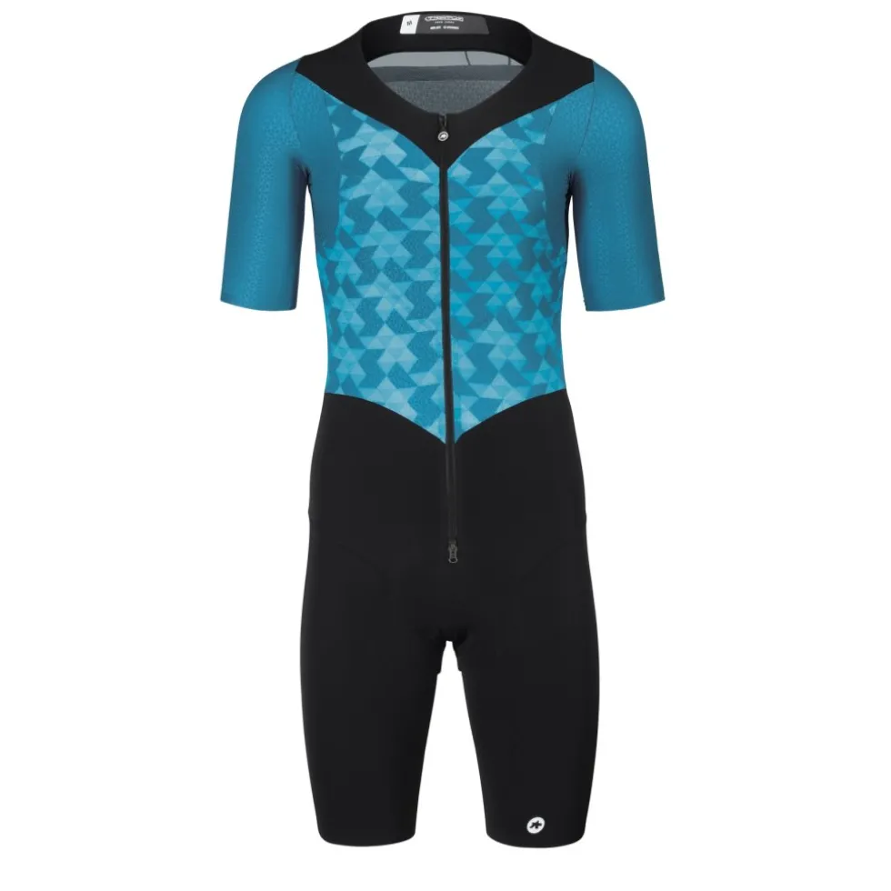Assos TRIATOR Racebody met Korte Mouwen Heren - adamant blue