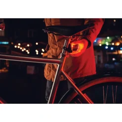 AXA Dwn 50 Fietslamp Vooraan + Dwn Rear Brake Light Fietslamp Achteraan - zwart