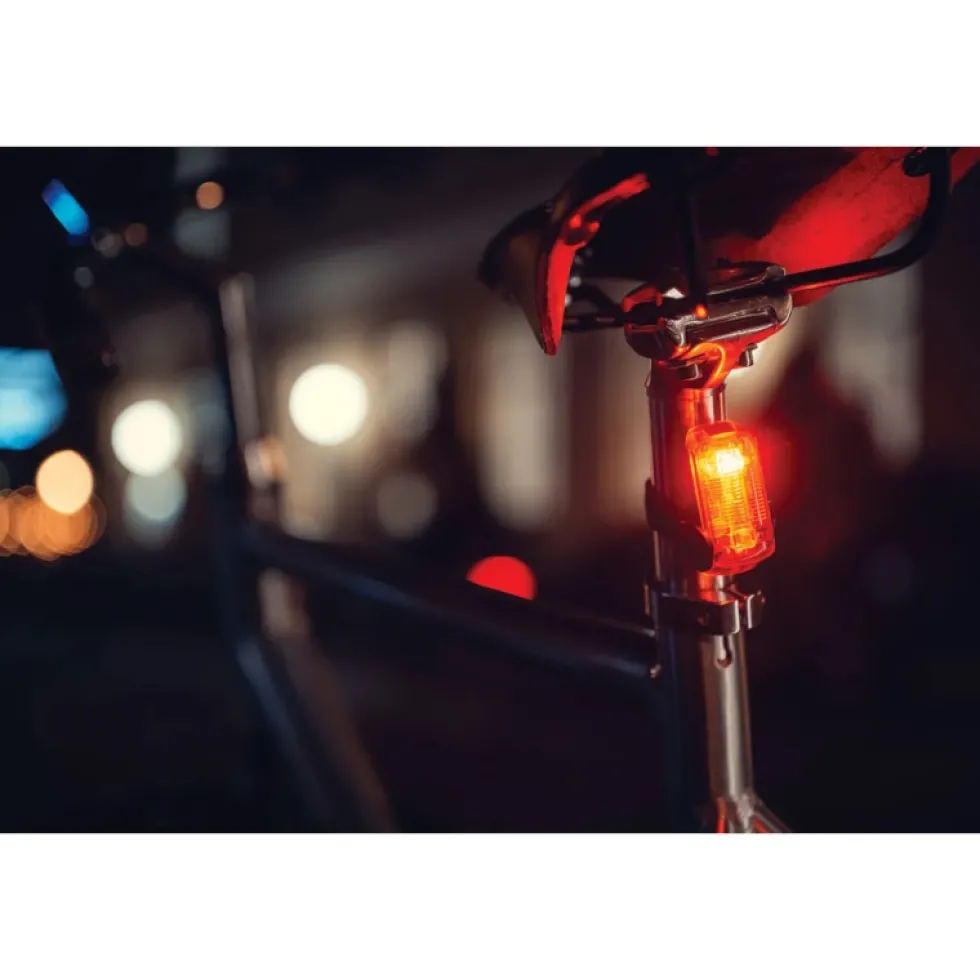 AXA Dwn 50 Fietslamp Vooraan + Dwn Rear Brake Light Fietslamp Achteraan - zwart