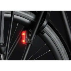 AXA Dwn 100 Fietslamp Vooraan + Dwn Rear Brake Light Fietslamp Achteraan - zwart