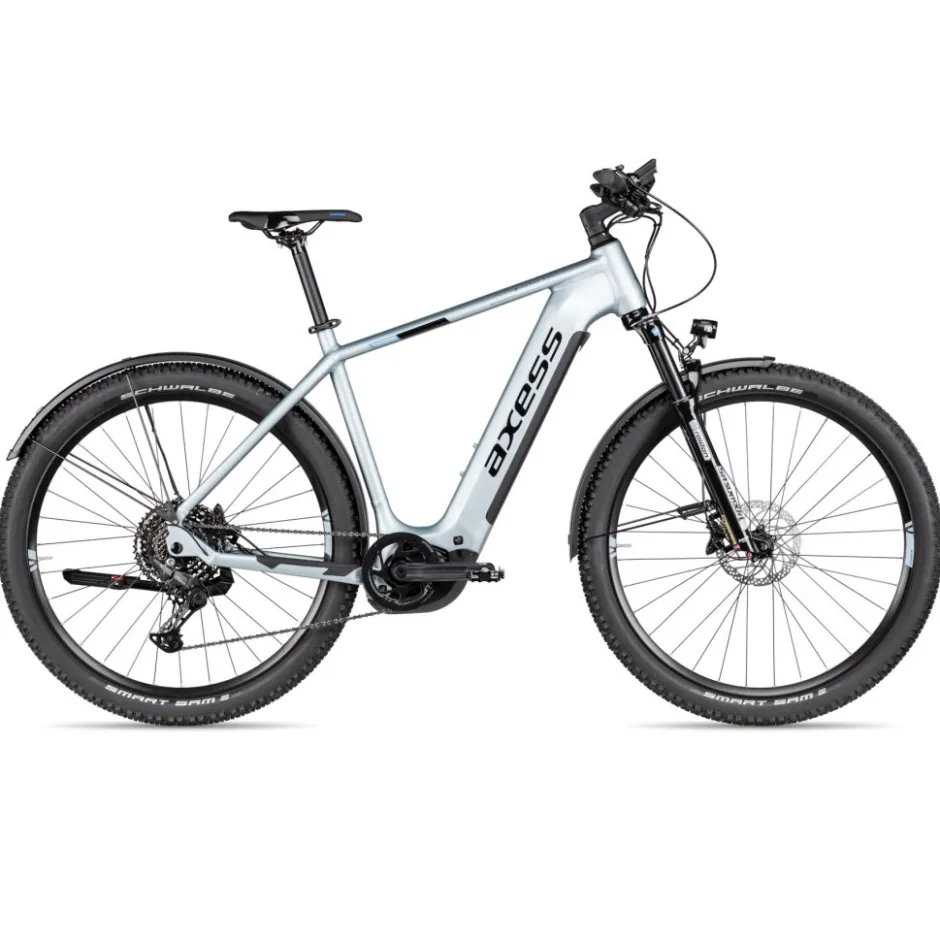 Elektrische Fietsen|Suv E-Bikes < Axess Bikes Axess Force Pro Allroad - 29" E-MTB - 2025 - misty silver matt/black/sky