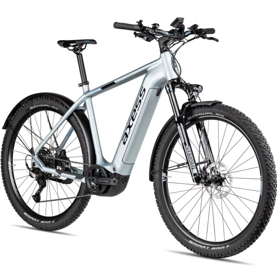 Elektrische Fietsen|Suv E-Bikes < Axess Bikes Axess Force Pro Allroad - 29" E-MTB - 2025 - misty silver matt/black/sky