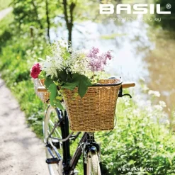 Basil Bremen Rattan Look KF Fietsmand - Voor - 27L - bruin