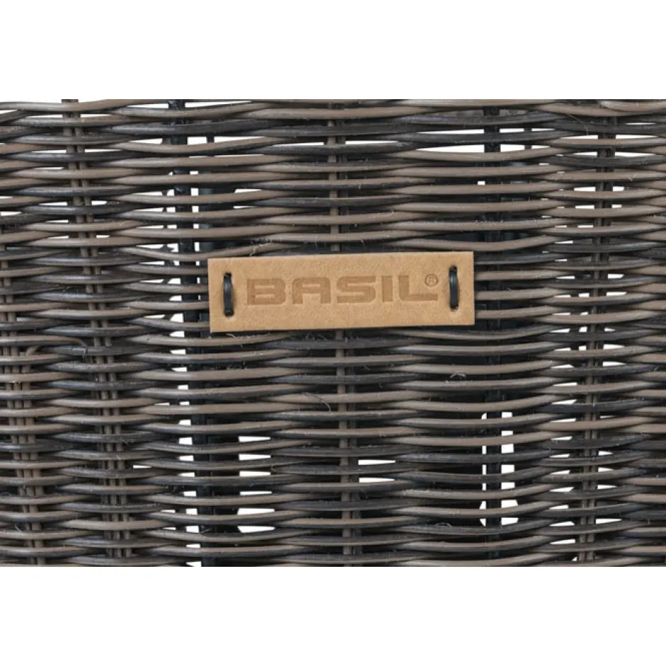 Stuurmanden < Basil Bremen Rattan Look KF Fietsmand - Voor - 27L - dark brown