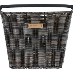 Stuurmanden < Basil Bremen Rattan Look KF Fietsmand - Voor - 27L - dark brown