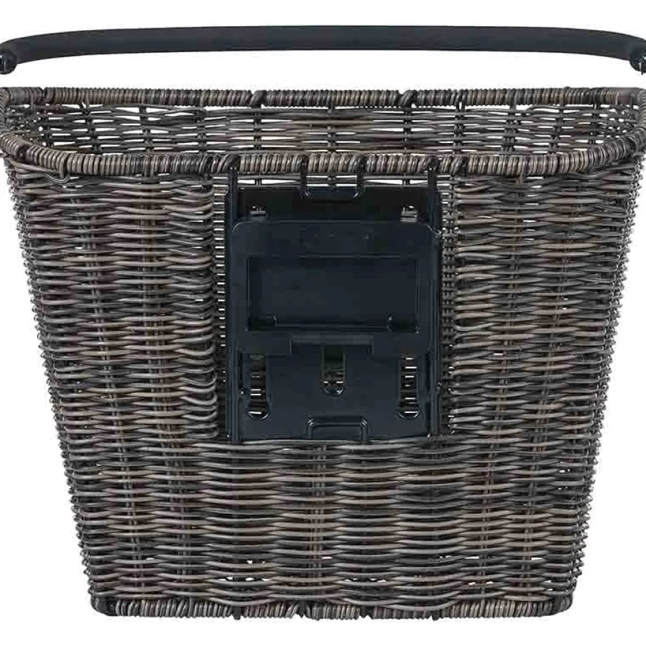 Stuurmanden < Basil Bremen Rattan Look KF Fietsmand - Voor - 27L - dark brown