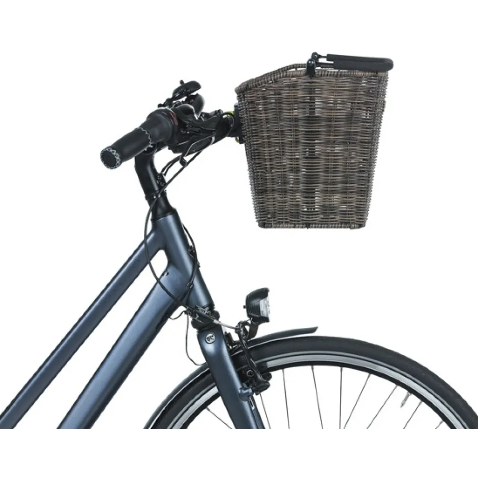 Stuurmanden < Basil Bremen Rattan Look KF Fietsmand - Voor - 27L - dark brown