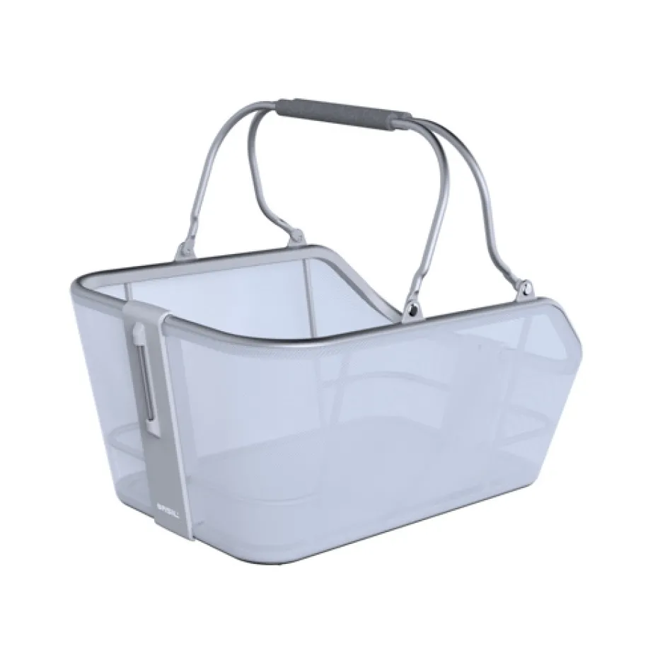 Achtermanden < Basil Cento Tech Fiber Nordlicht Fietsmand 21L - zilver