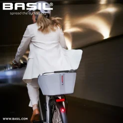 Achtermanden < Basil Cento Tech Fiber Nordlicht Fietsmand 21L - zilver