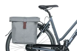 Basil City Dubbele Bagagetas (Paar) - 2x16L - grijs