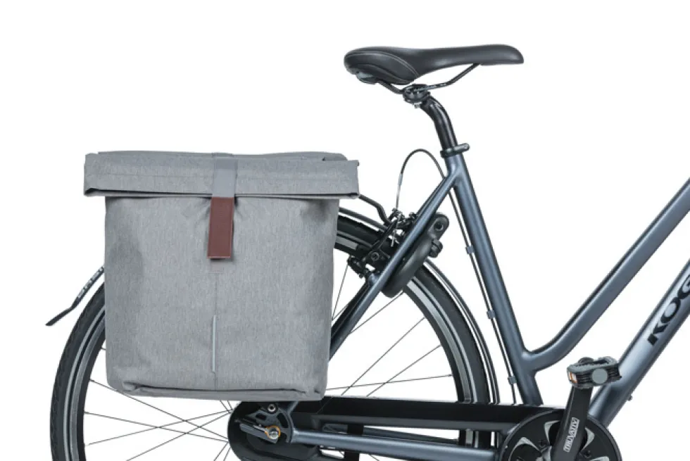 Basil City Dubbele Bagagetas (Paar) - 2x16L - grijs