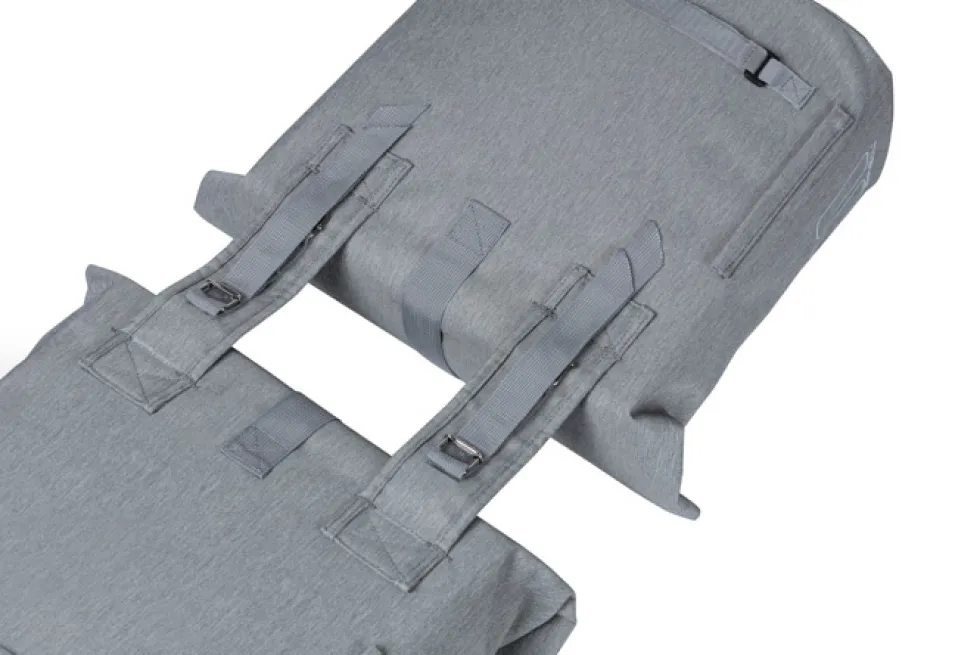 Basil City Dubbele Bagagetas (Paar) - 2x16L - grijs