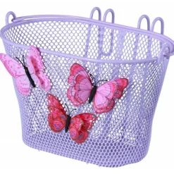 Basil Jasmin Butterfly Kinderfietsmand - paars