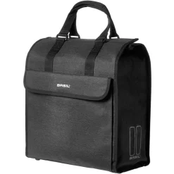 Bagagedragertassen < Basil Mira Shopper - 17L - zwart