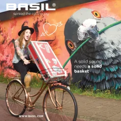 Basil Robin Fietsmand Voor 27L - silver cloud