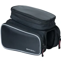 Frametassen|Top Tube Bag < Basil Sport Design Double M Tas voor de Bovenbuis - zwart
