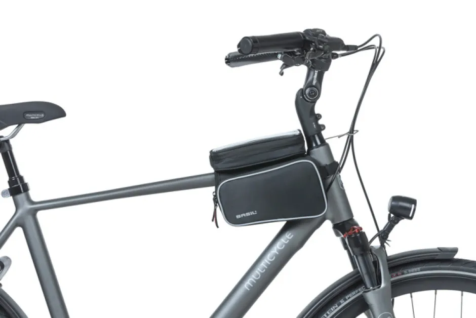 Frametassen|Top Tube Bag < Basil Sport Design Double M Tas voor de Bovenbuis - zwart
