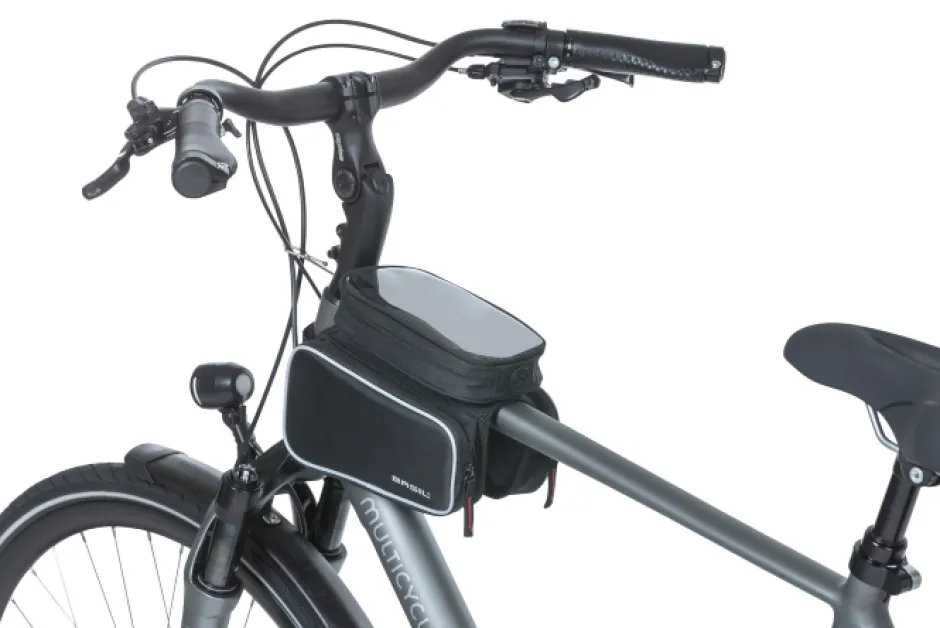 Frametassen|Top Tube Bag < Basil Sport Design Double M Tas voor de Bovenbuis - zwart