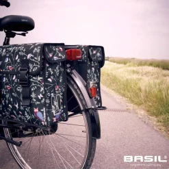 Bagagedragertassen < Basil Wanderlust Double Fietstas (Paar) - 2x17.5L - charcoal