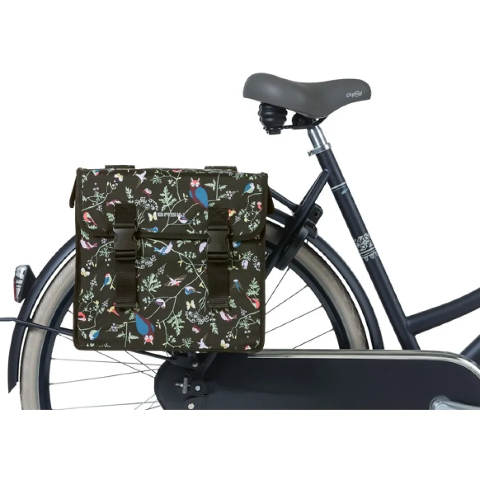Bagagedragertassen < Basil Wanderlust Double Fietstas (Paar) - 2x17.5L - charcoal