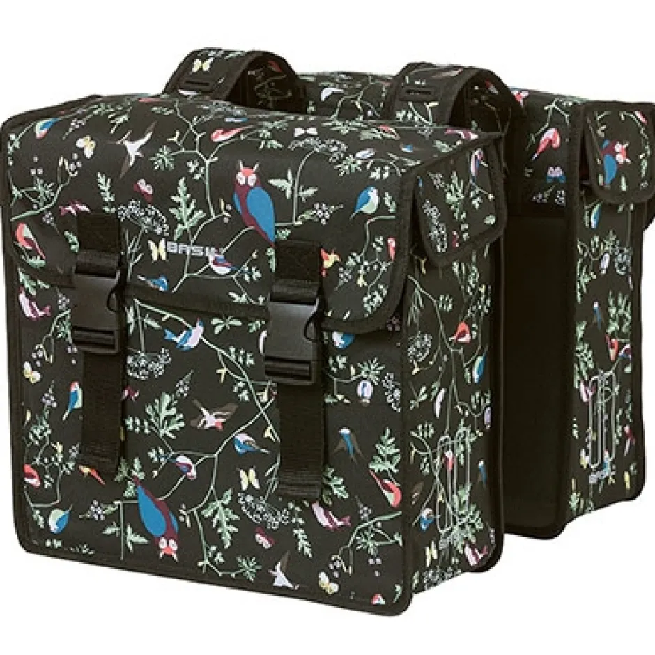 Bagagedragertassen < Basil Wanderlust Double Fietstas (Paar) - 2x17.5L - charcoal