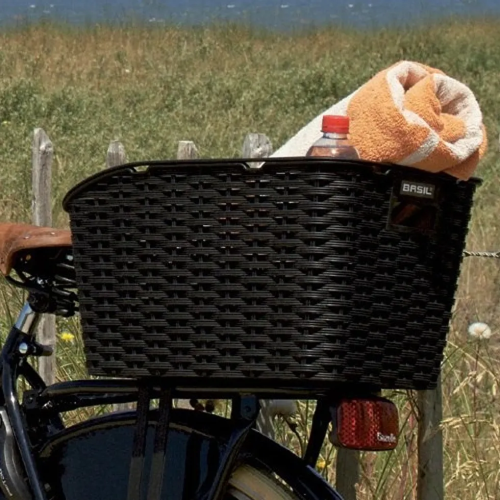 Basil Weave WP Fietskoffer - zwart