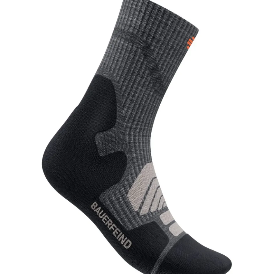 Sokken|Sokken < Bauerfeind Outdoor Merino Mid Cut Sokken Heren - lava grey