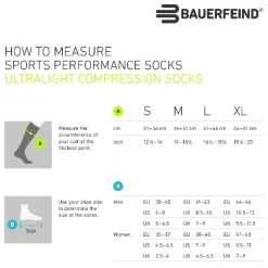 Sokken < Bauerfeind Run Ultralight Compressiesokken Dames - zwart - M (36-41 cm)