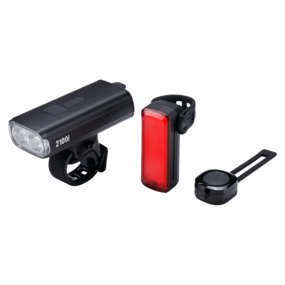 BBB Cycling StrikeDuo 2100i Combo + Signal Pro Verlichtingsset BLS-277i - zwart