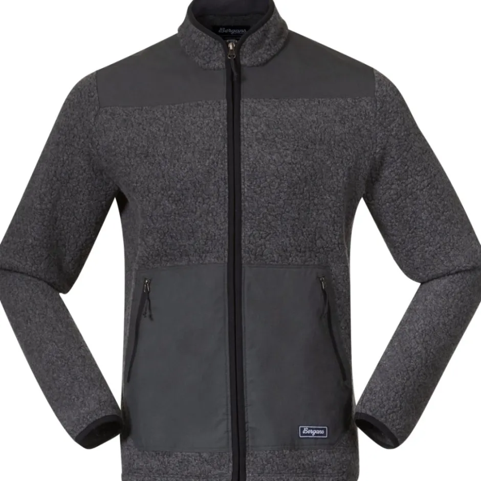 Shirts & Midlayers < Bergans Nordarka ReWoo Pie idayer Jas Heren - soid dark grey/dark shadow grey