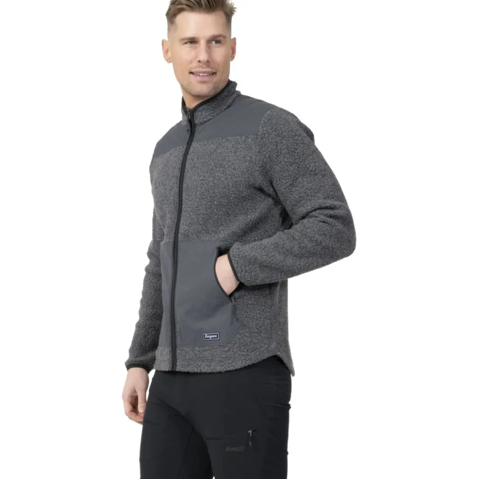 Shirts & Midlayers < Bergans Nordarka ReWoo Pie idayer Jas Heren - soid dark grey/dark shadow grey