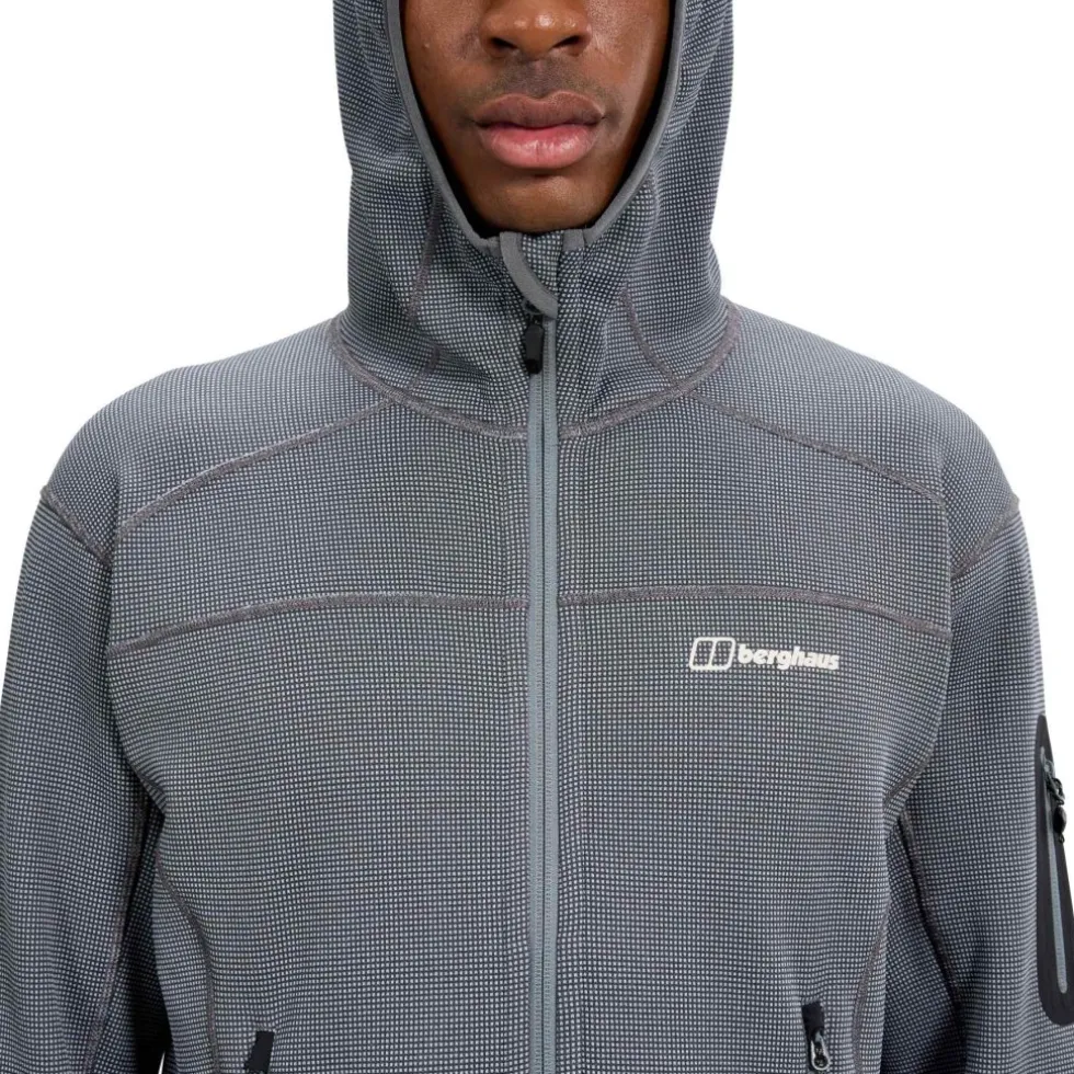 Berghaus Pravitale MTN 2.0 Fleece Jas met Capuchon Heren - Granite/Cavern