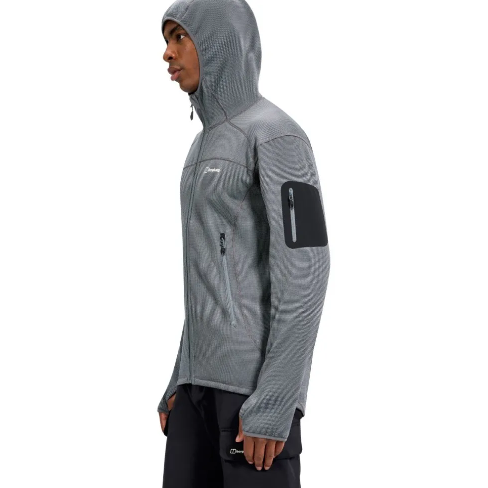 Berghaus Pravitale MTN 2.0 Fleece Jas met Capuchon Heren - Granite/Cavern