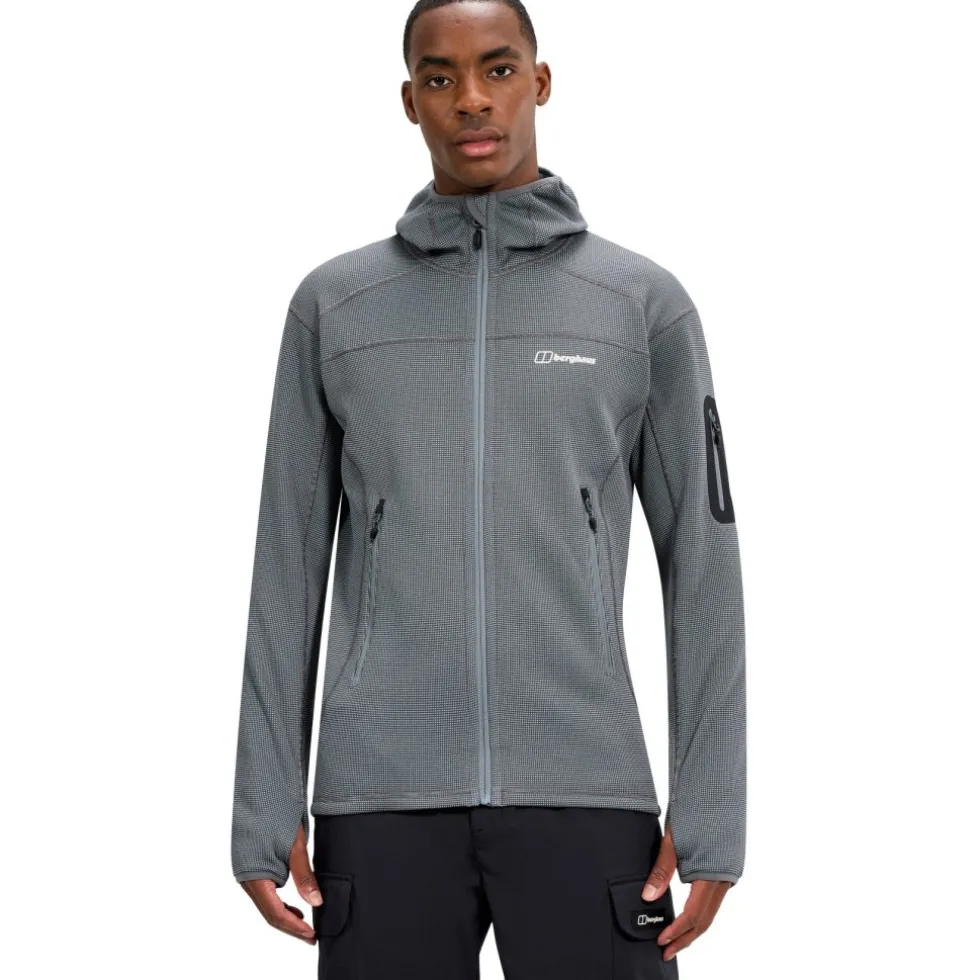Berghaus Pravitale MTN 2.0 Fleece Jas met Capuchon Heren - Granite/Cavern