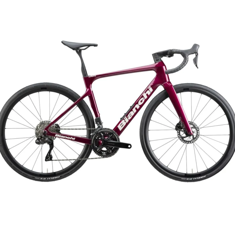 Bianchi INFINITO - 105 Di2 - Carbon racefiets - 2026 - burgundy red / white full glossy