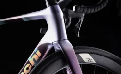 Bianchi INFINITO - Launch Edition - Ultegra Di2 - Carbon Racefiets - 2026 - grey/violet / chrome full glossy