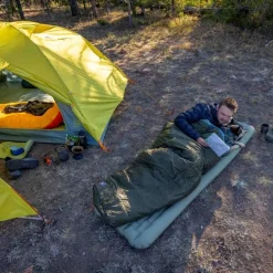 Big Agnes Anthracite 30 Slaapzak Regular - Zip left - olive night/chinois green
