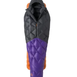 Slaapzakken < Big Agnes Fly Creek UL 25° Slaapzak - Lang - Zip Mid - asphalt/royal purple