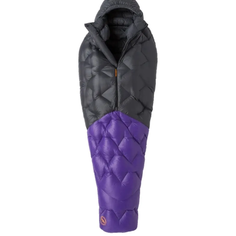 Big Agnes Fly Creek UL 25° Slaapzak - Regular - Zip Mid - asphalt/royal purple