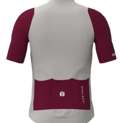 Bioracer Icon Fietstrui Kinderen - warm grey - bordeaux
