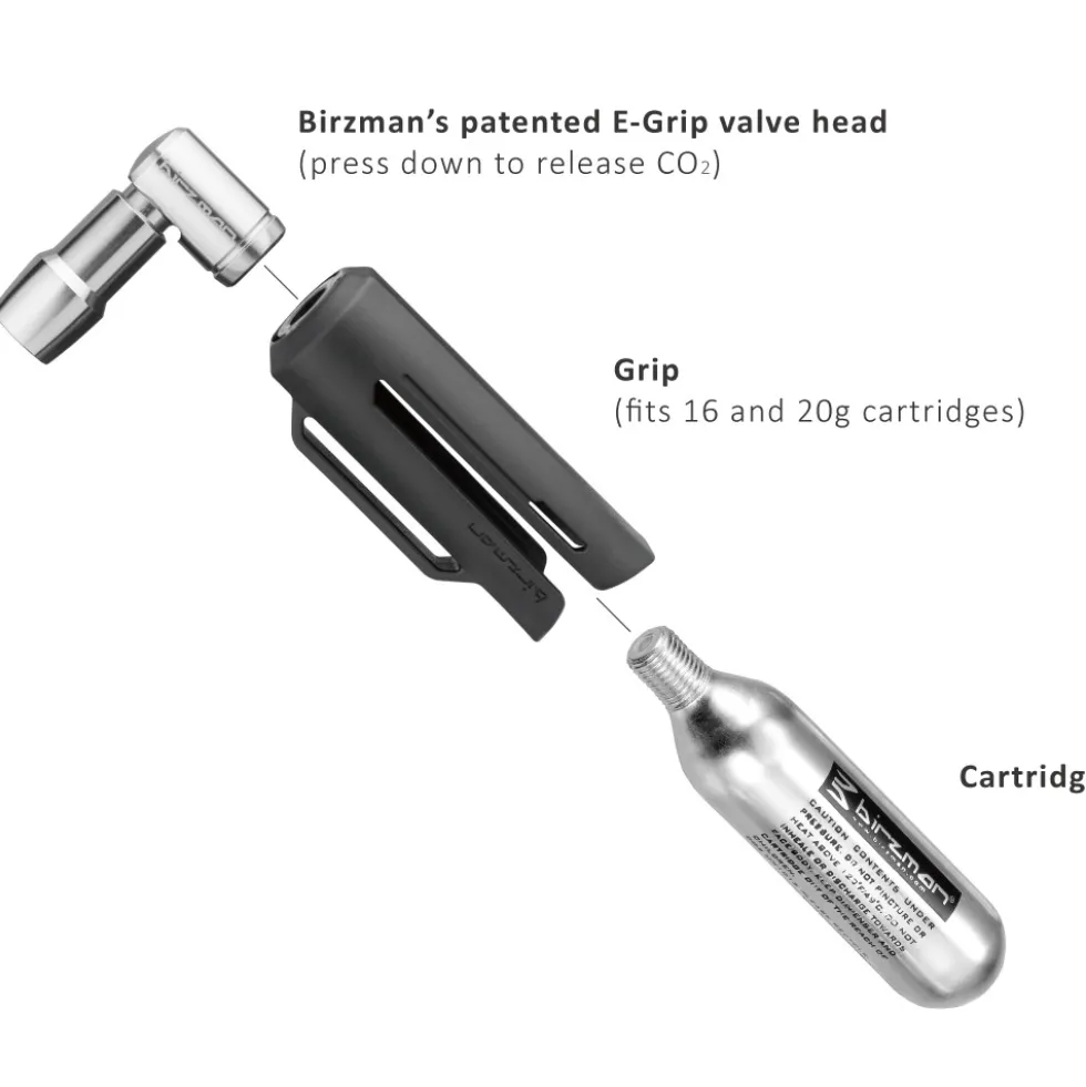Birzman E-Grip Turn CO2 Patroonpomp - grijs